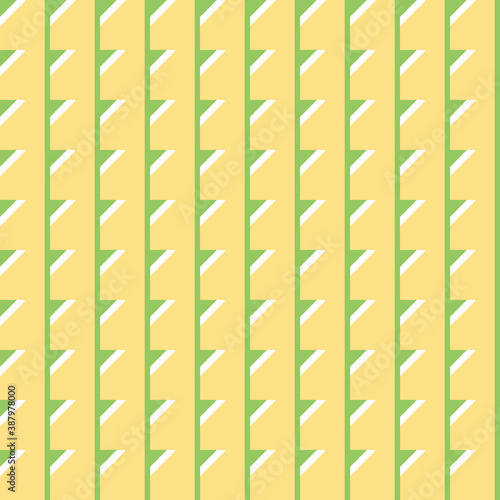 Vector seamless pattern texture background with geometric shapes, colored in yellow, green, white colors.
