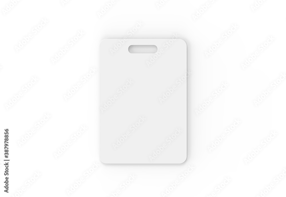 Plastic chopping board mockup, cutting board template on isolated white background, 3d illutsration Plastic chopping board mockup, cutting board template on isolated white background, 3d illutsration