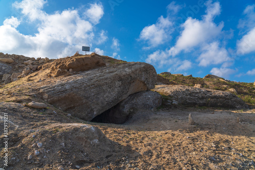 Ancient cave off the coast of the Caspian sea