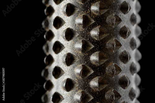 Wood carving rotary rasp texture