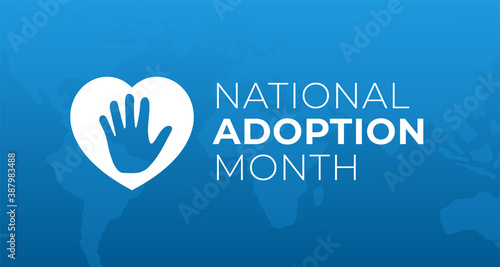 National Adoption Month Background Illustration