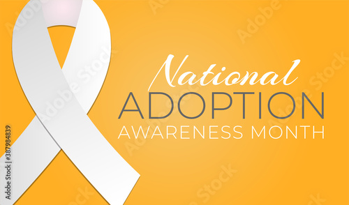 National Adoption Awareness Month Background Illustration