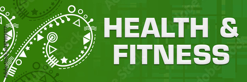 Health And Fitness Green Random Spiral Element Left 
