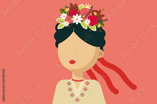 Portrait of a Ukrainian girl isolated