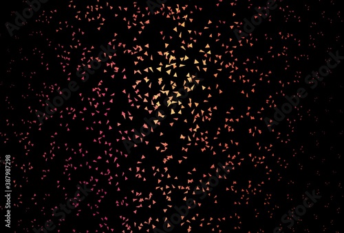 Dark Red, Yellow vector texture with triangular style.