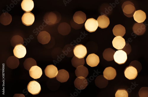 Golden Christmas lights soft focus Background Defocused Gold Lights