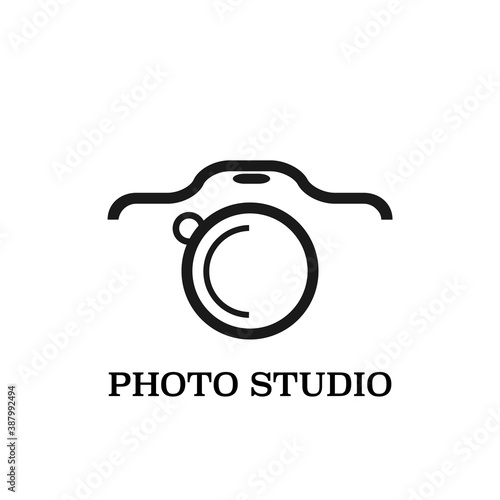 Photography vector logo design. Camera icon