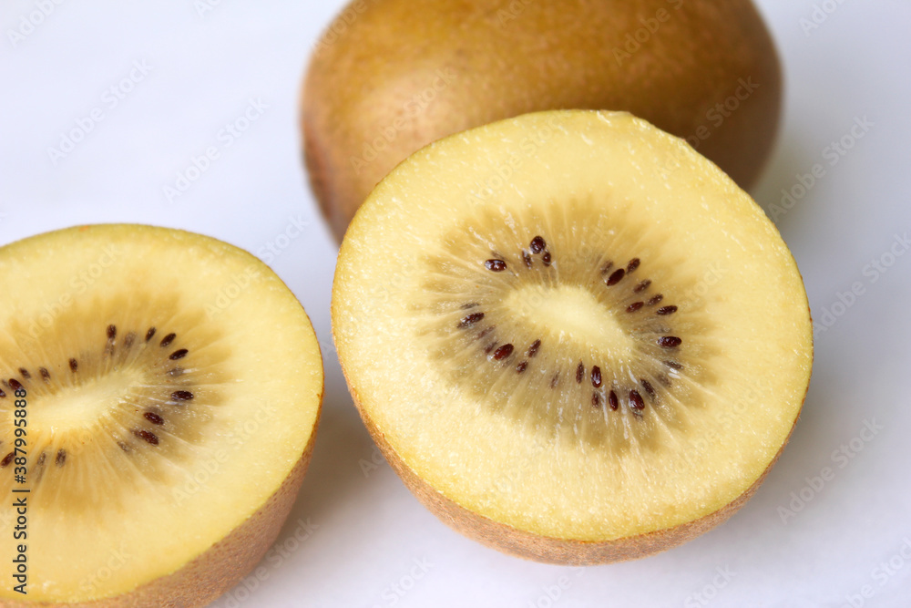 kiwi gold isolated on the white background kiwi gold isolated on the white background
