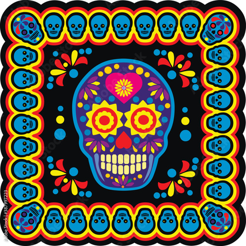 Holy Death, Day of the Dead, mexican sugar skull, vintage design t shirts