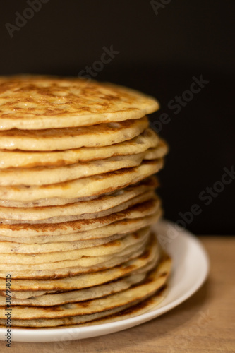 A stack of fresh and flavorful pancakes