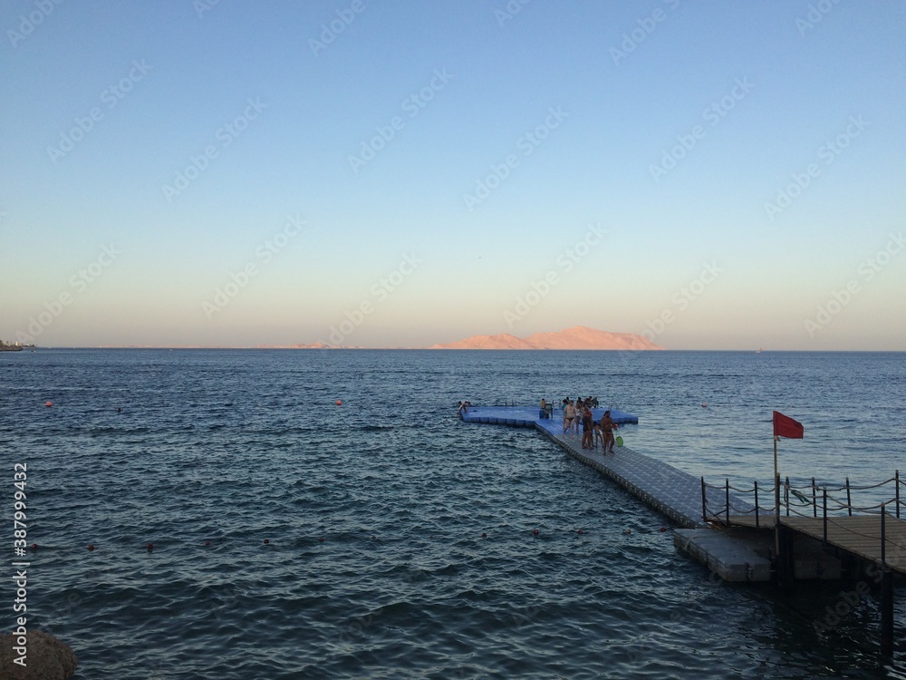 view from the coast to the red sea in egypt