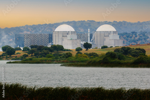 Spanish nuclear power plant next to a river