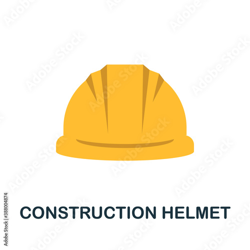Construction Helmet icon. Simple element from construction collection. Creative Construction Helmet icon for web design, templates, infographics and more