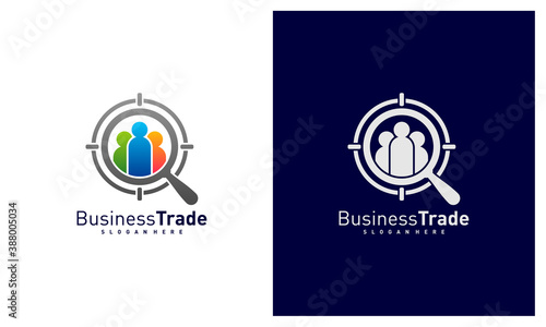 Find People logo design vector, Colorful People logo design template, Icon symbol