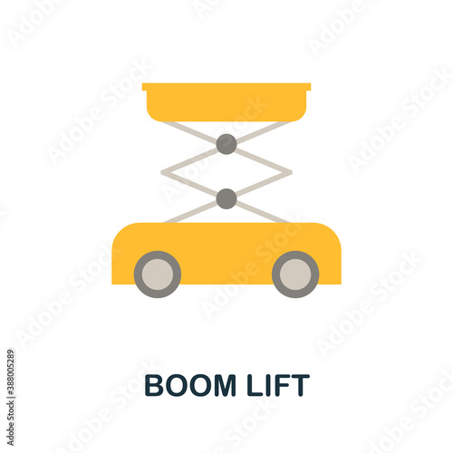 Boom Lift icon. Simple element from construction collection. Creative Boom Lift icon for web design, templates, infographics and more