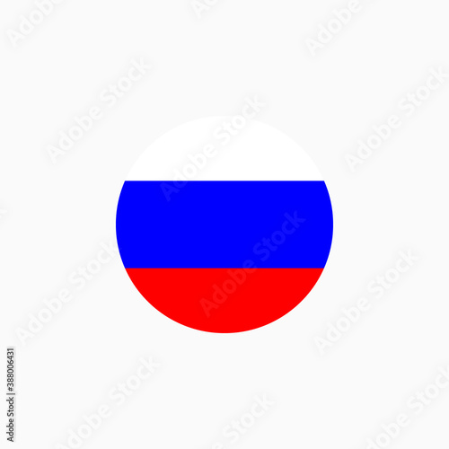 Free Download Russian round flag icon. National Russia circular flag vector illustration isolated on white. - GFXLoad
