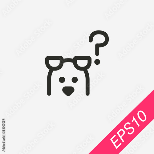 Dog help icon isolated on background. Animal care symbol modern, simple, vector, icon for website design, mobile app, ui. Vector Illustration