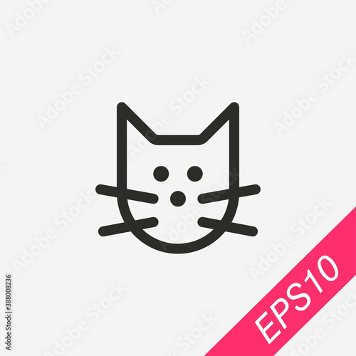 Cat icon isolated on background. Pussy symbol modern, simple, vector, icon for website design, mobile app, ui. Vector Illustration