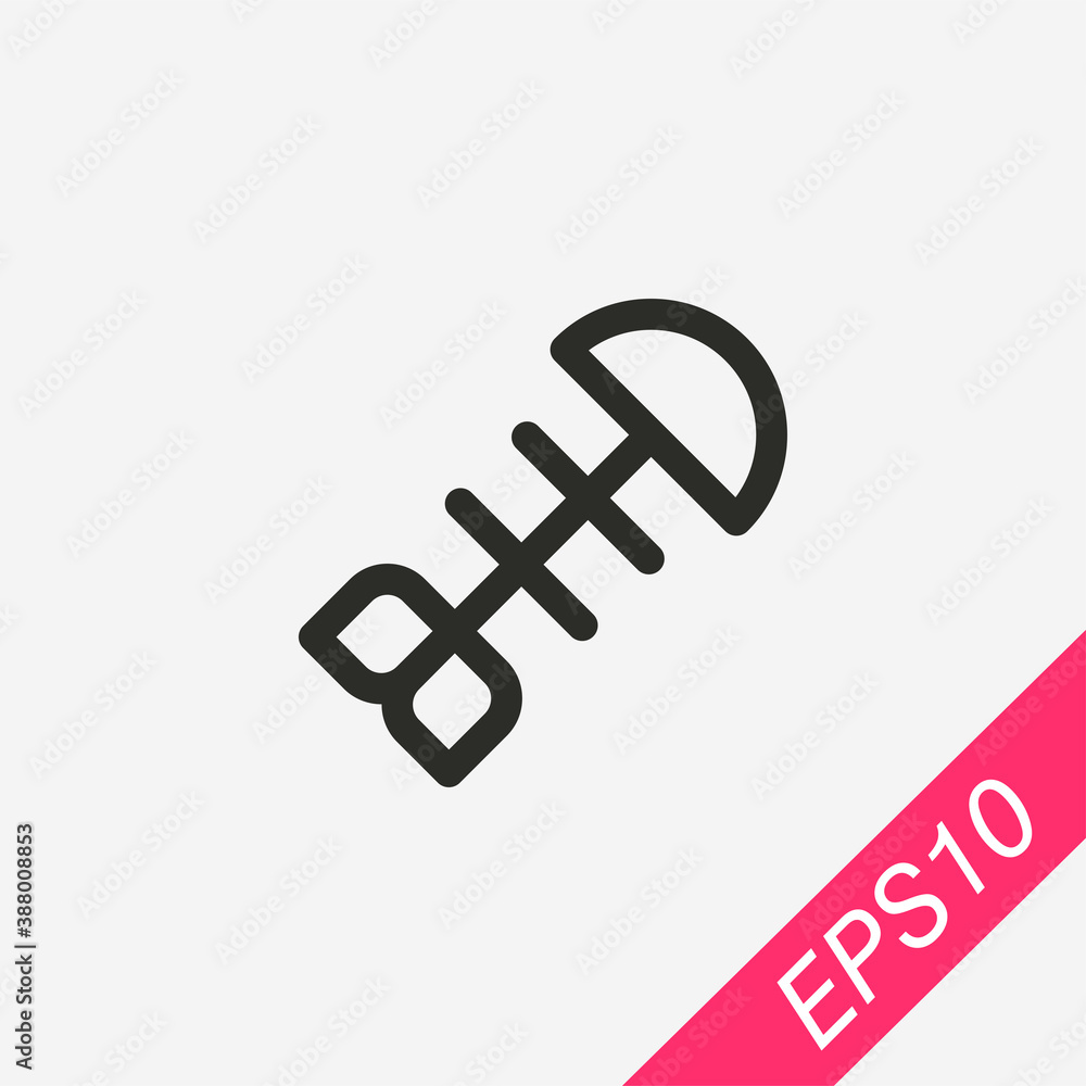 Fishbone icon isolated on background.Fish skeleton symbol modern, simple, vector, icon for website design, mobile app, ui. Vector Illustration Fishbone icon isolated on background.Fish skeleton symbol modern, simple, vector, icon for website design, mobile app, ui. Vector Illustration
