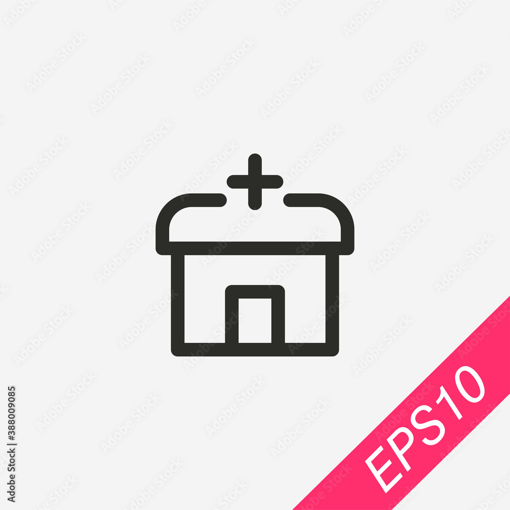 Vet clinic icon isolated on background. Healthcare symbol modern, simple, vector, icon for website design, mobile app, ui. Vector Illustration Vet clinic icon isolated on background. Healthcare symbol modern, simple, vector, icon for website design, mobile app, ui. Vector Illustration