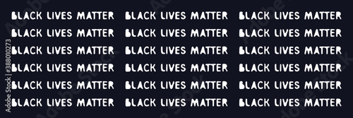 Black Lives Matter social poster on black background, banner size,poster, web banner for social media, blm poster black and white background, long banner bipoc