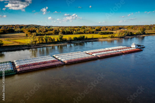 Mississippi River at Cape Girardeau Missouri. Fall 2020.