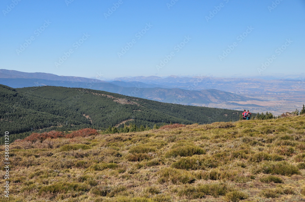 Ascending the highest peak of Almeria's Sierra Nevada, El Chullo (2611 m)