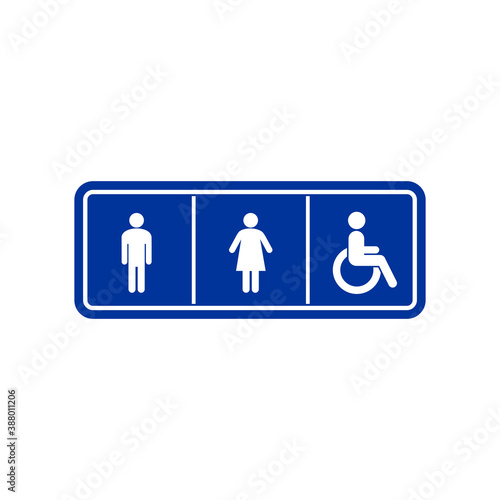 toilet sign icon vector symbol