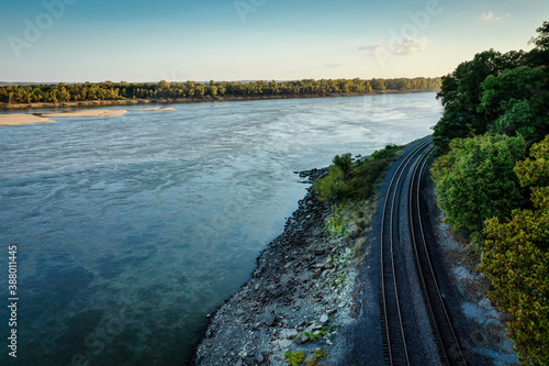 Mississippi River at Cape Girardeau Missouri. Fall 2020.