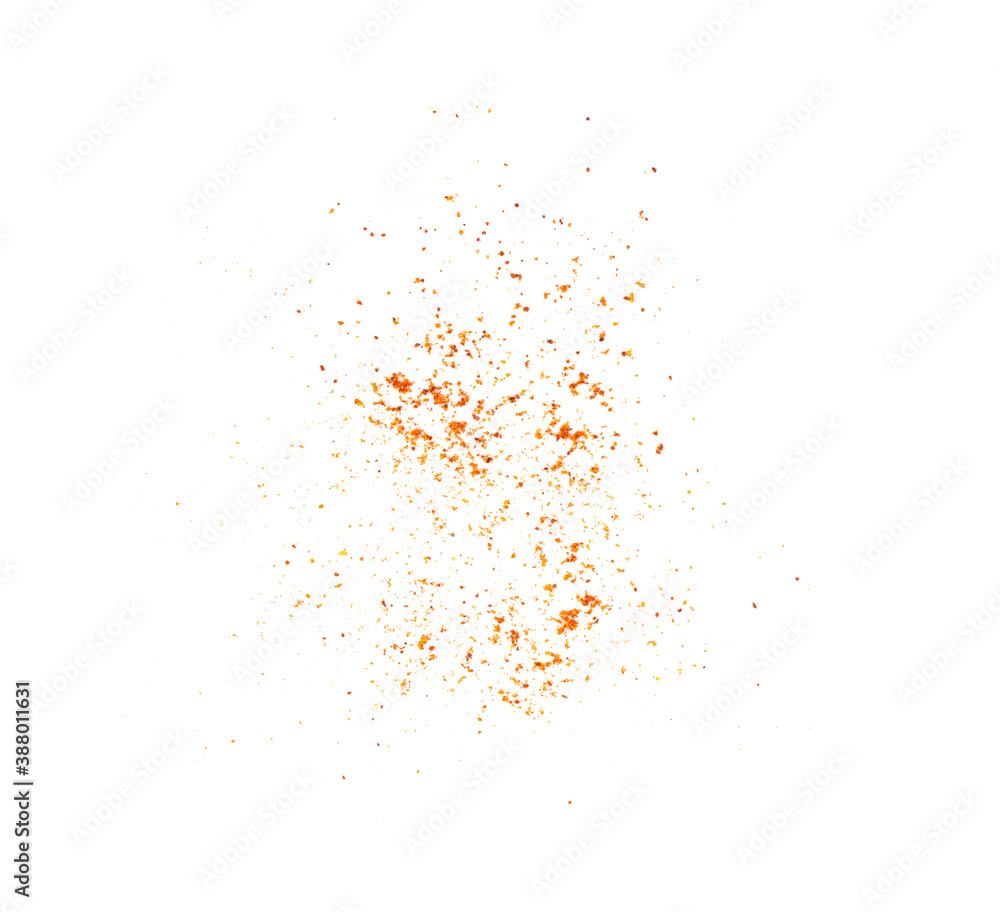 Pile of red paprika powder isolated on white background Pile of red paprika powder isolated on white background
