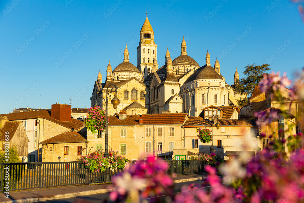 Saint Front Cathedral in Perigueux in the morning, UNESCO World Heritage site, Perigord Blanc, Dordogne..