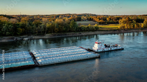 Mississippi River at Cape Girardeau Missouri. Fall 2020.