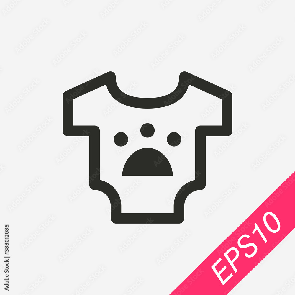 T-shirt icon isolated on background. Paw shirt symbol modern, simple, vector, icon for website design, mobile app, ui. Vector Illustration T-shirt icon isolated on background. Paw shirt symbol modern, simple, vector, icon for website design, mobile app, ui. Vector Illustration