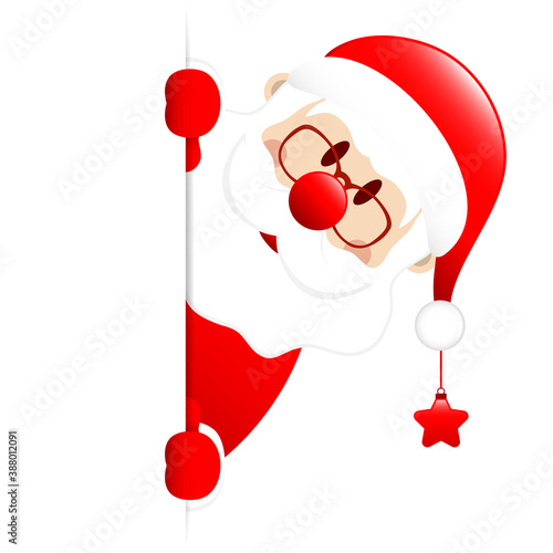 Weihnachtsmann Mit Stern Banner Außen Rechts