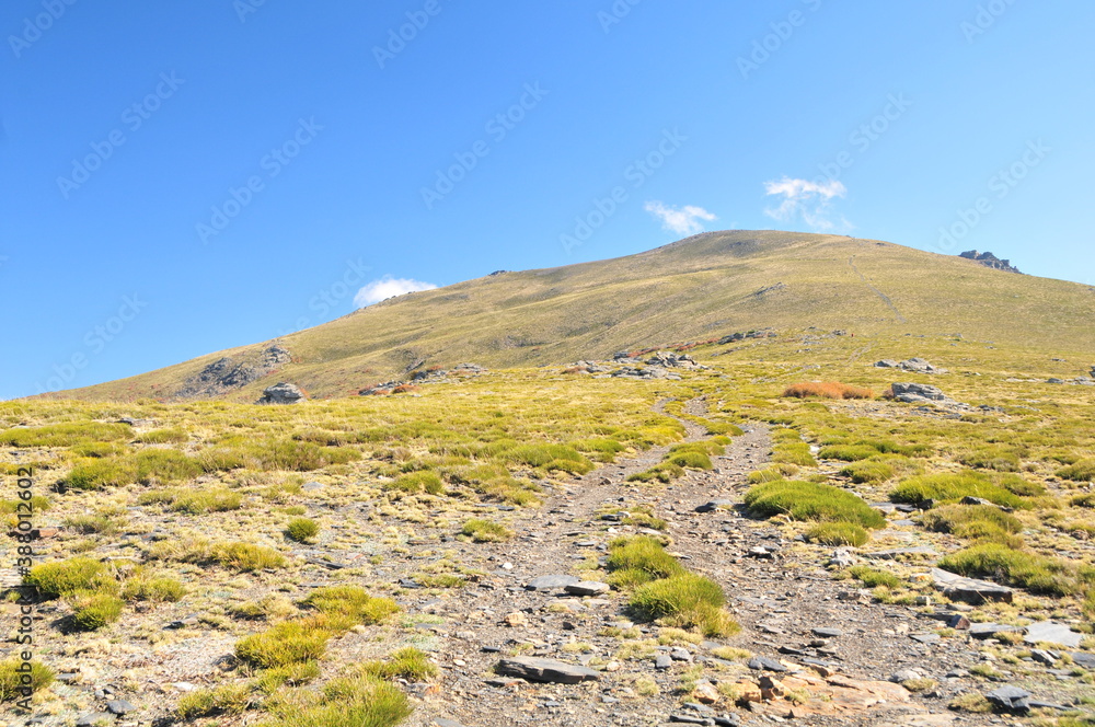 Ascending the highest peak of Almeria's Sierra Nevada, El Chullo (2611 m)