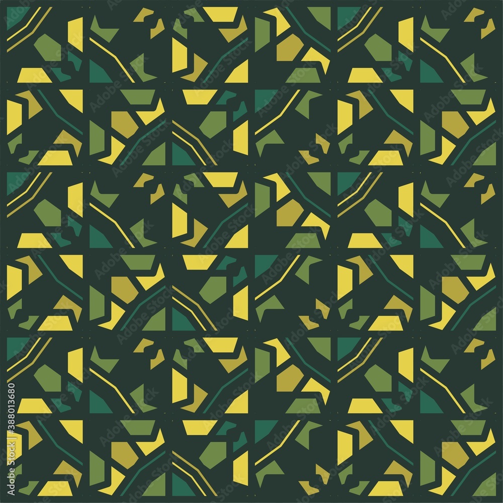 Beautiful of Colorful Seamless Pattern with Leaves, Repeated, Abstract, Illustrator Pattern Wallpaper. Image for Printing on Paper, Wallpaper or Background, Covers, Fabrics