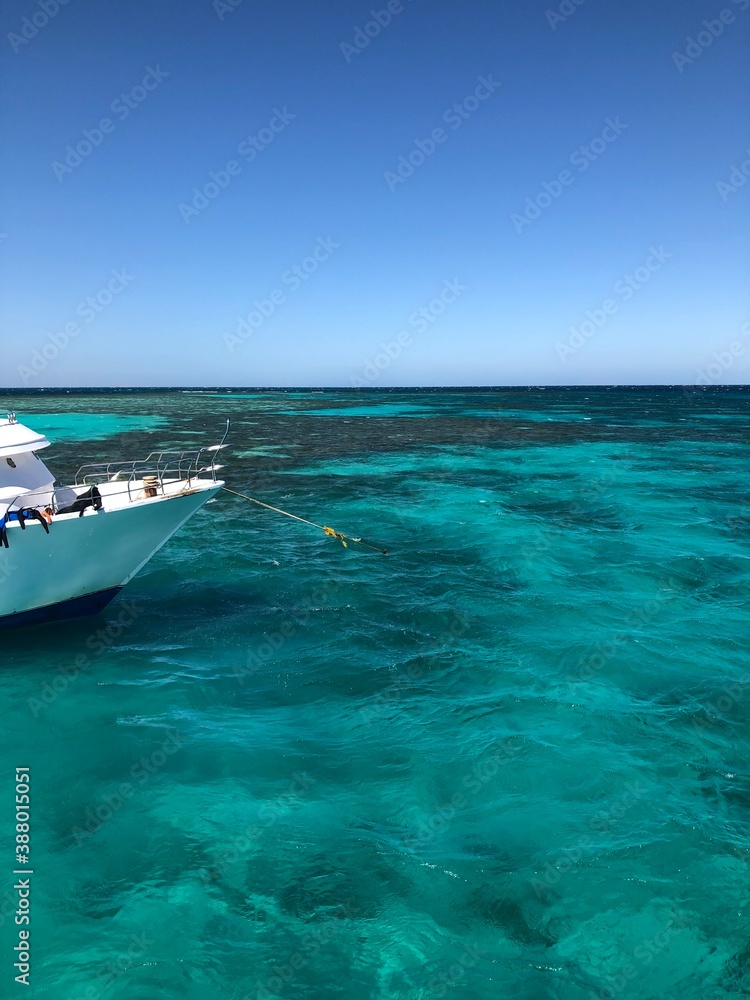 Fototapeta premium Mitten im Roten Meer umgeben von Riffen
