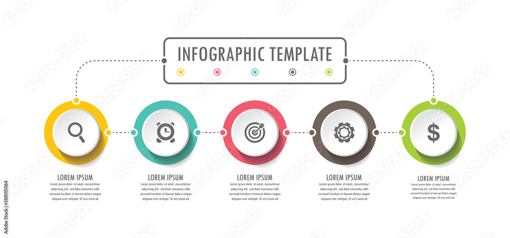 Fototapeta premium Presentation business abstract background infographic template