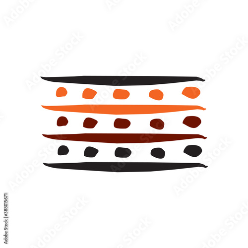 Aboriginal art dots painting icon logo design template