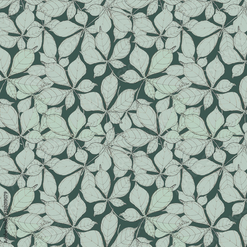illustration seamless pattern from graphic leaves,for wallpaper or fabric