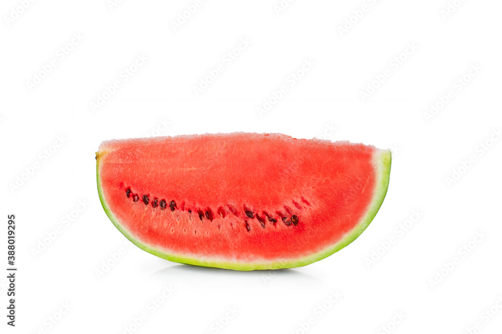 Slice of ripe red watermelon isolated on white background Slice of ripe red watermelon isolated on white background