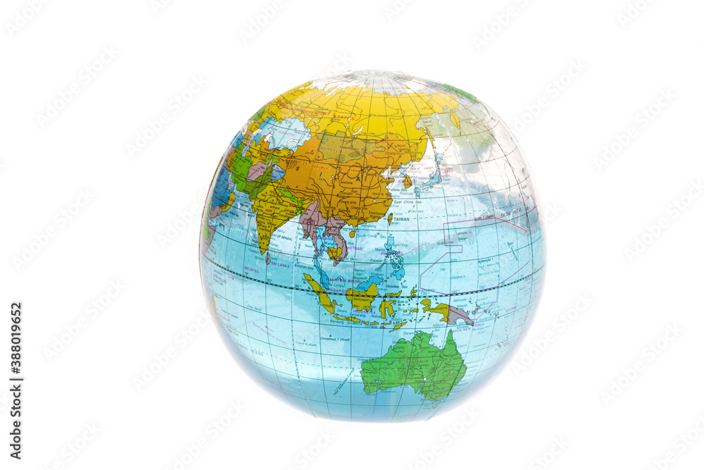 Fototapeta premium 水の入ったビニールの地球儀