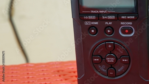 Close up portable audio recorder photo