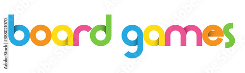 BOARD GAMES colorful vector typography banner