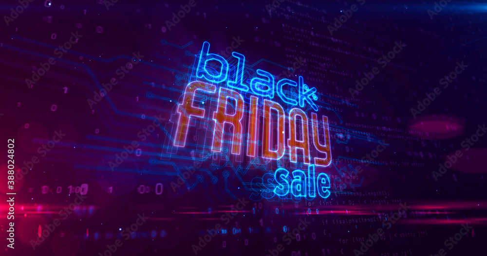 Black Friday business promotion abstract 3d illustration