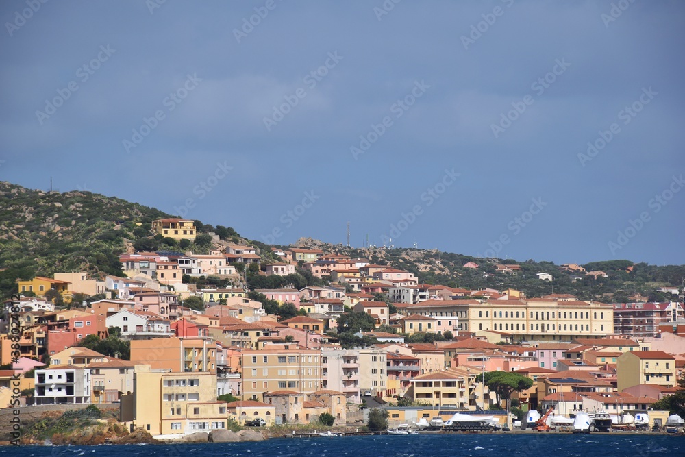 View of the town of La Maddalena, Sardinia/Italy