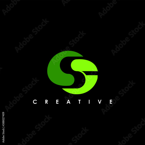 SF Letter Initial Logo Design Template Vector Illustration	
