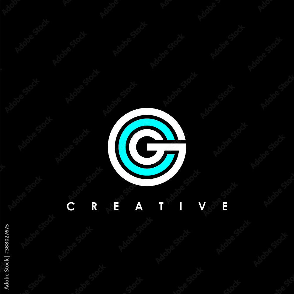 Obraz premium CG Letter Initial Logo Design Template Vector Illustration 