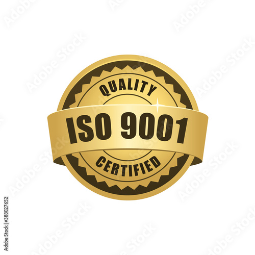 ISO 9001 standard quality badge. Easy to use for your website or presentation.