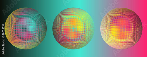 grid planet three phases multicolor